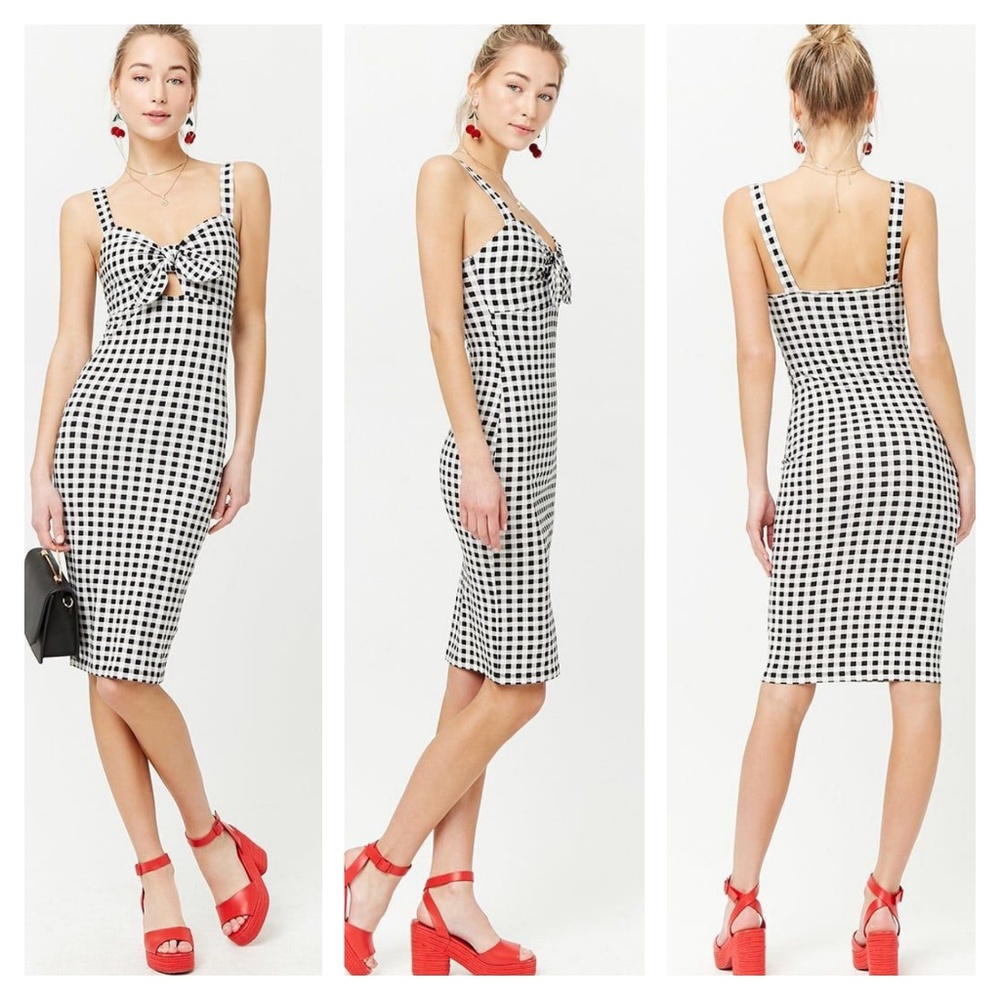Forever 1 Gingham Bodycon Dress